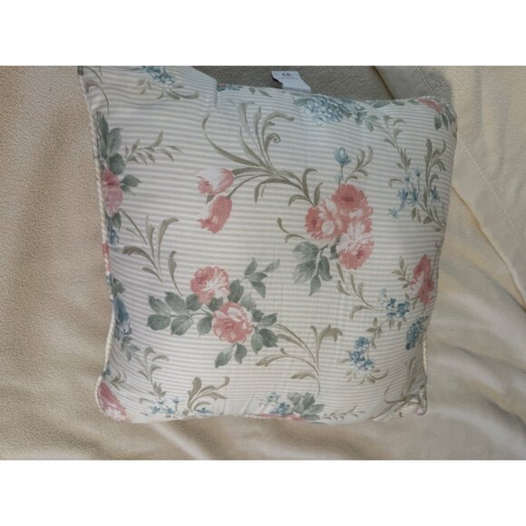Chris Madden JC Penny Home Floral Striped Woven Throw Pillow Sofa Cottage-core - Picture 2 of 6